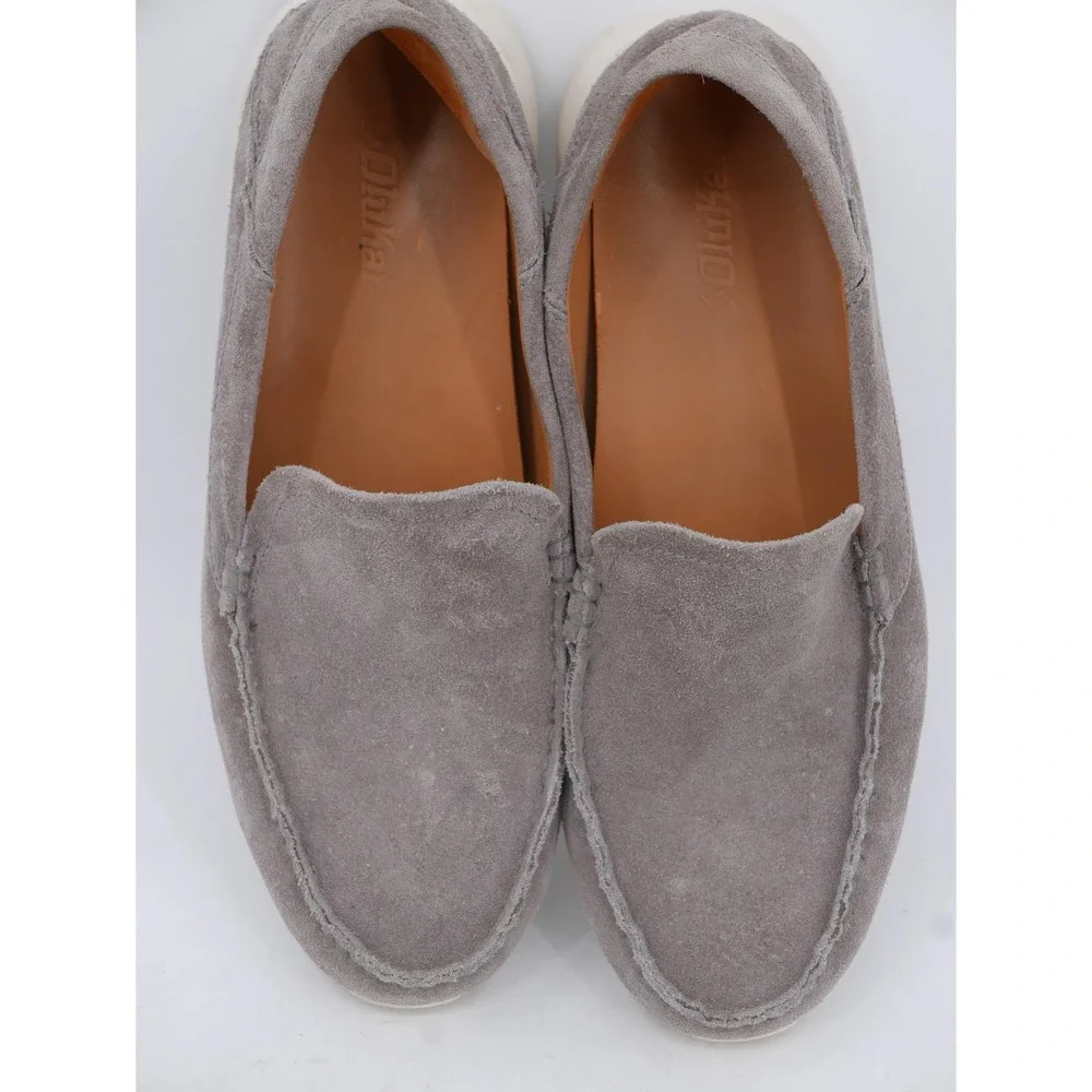 OluKai Ka'a Loafer Shoes Gray Suede Slip On Casual Men's Size 10.5 EU 43.5